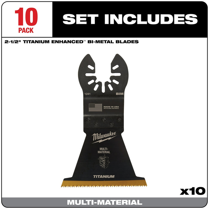 Milwaukee OPEN-LOK Titanium Enhanced Bi-Metal Multi-Material Multi-Tool Blades