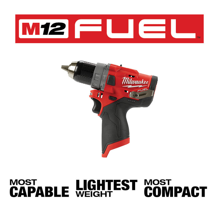 Milwaukee M12 FUEL Cordless 1/2" Hammer Drill  - Tool Only