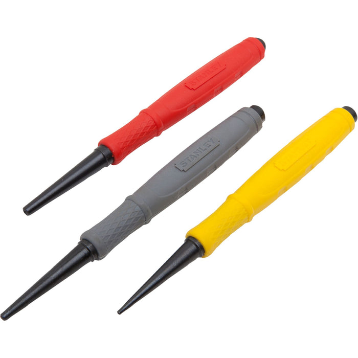 Stanley 3PC Cushion Grip Nail Punch Set