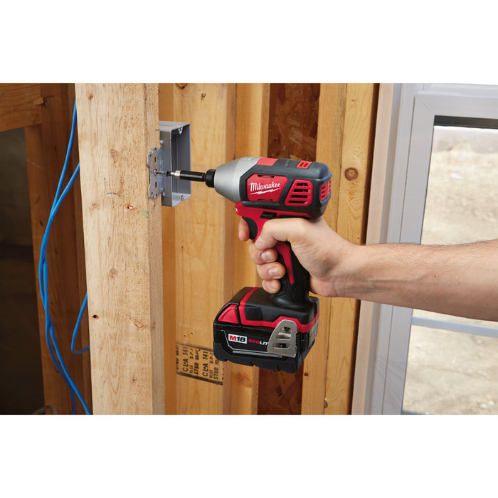 Milwaukee M18 Cordless 1/4" Hex Impact Driver Kit