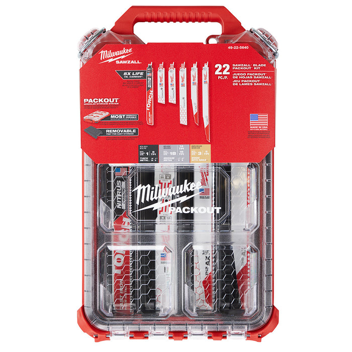 Milwaukee 22 pc. SAWZALL® Blade PackOut™ Kit