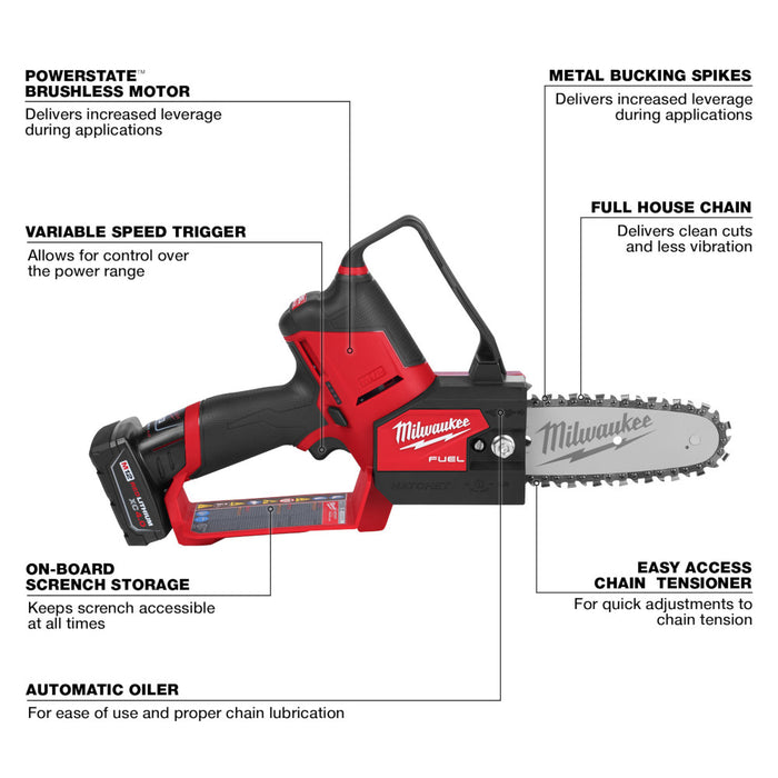 Milwaukee M12 FUEL Cordless HATCHET 6" Pruning Saw Kit