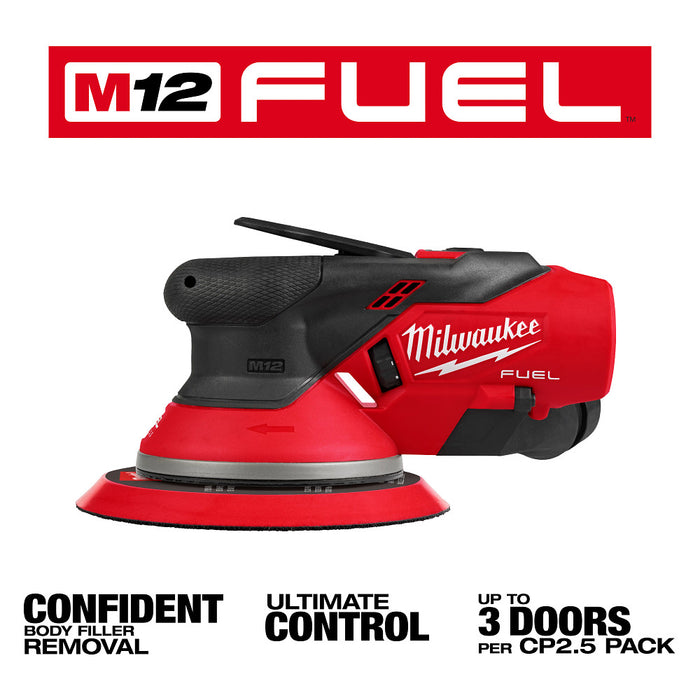 Milwaukee M12 FUEL™ 6" Random Orbital Sander - Tool Only (3/16")