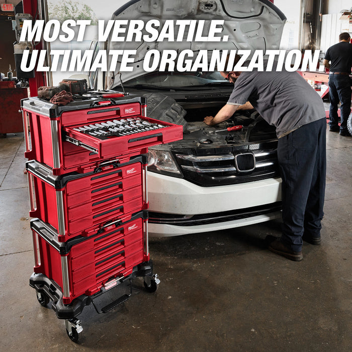 Milwaukee 64 pc. PACKOUT 4-Drawer Tool Box Hand Tool Set