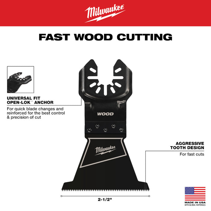Milwaukee OPEN-LOK HCS Multi-Tool Wood Blades