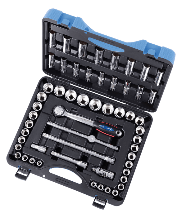 Jet 55 pc. 1/2" Drive 6-point SAE/Metric Socket Wrench Set