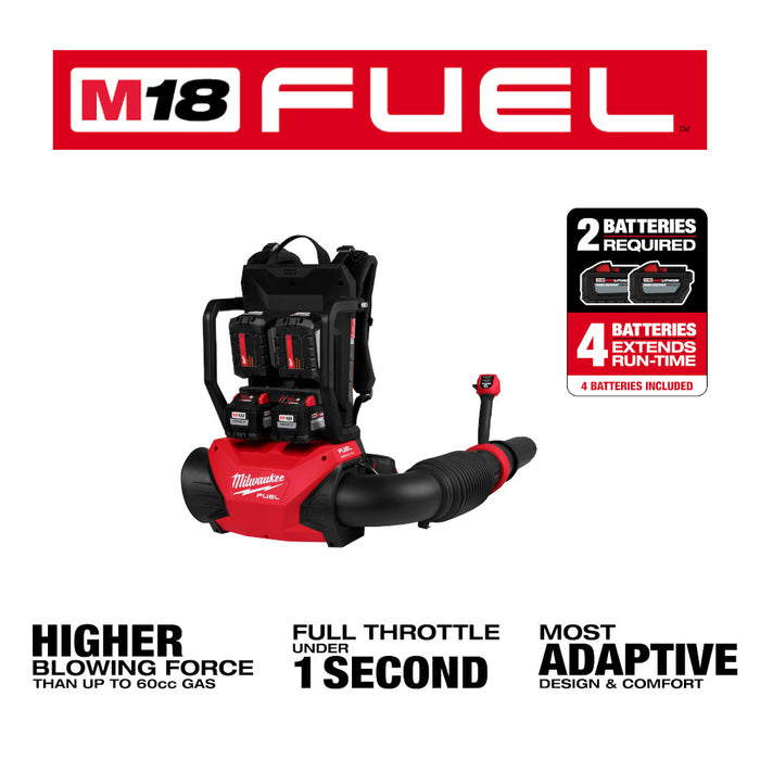 Milwaukee M18 FUEL™ Dual Battery Backpack Blower Kit