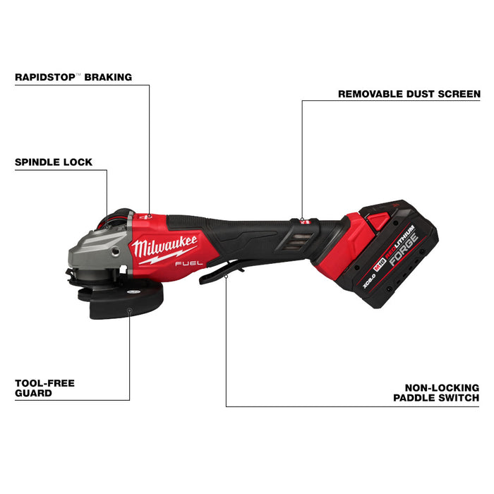 Milwaukee M18 FUEL™ 4-1/2"-6" Braking Grinder Kit w/ Paddle Switch