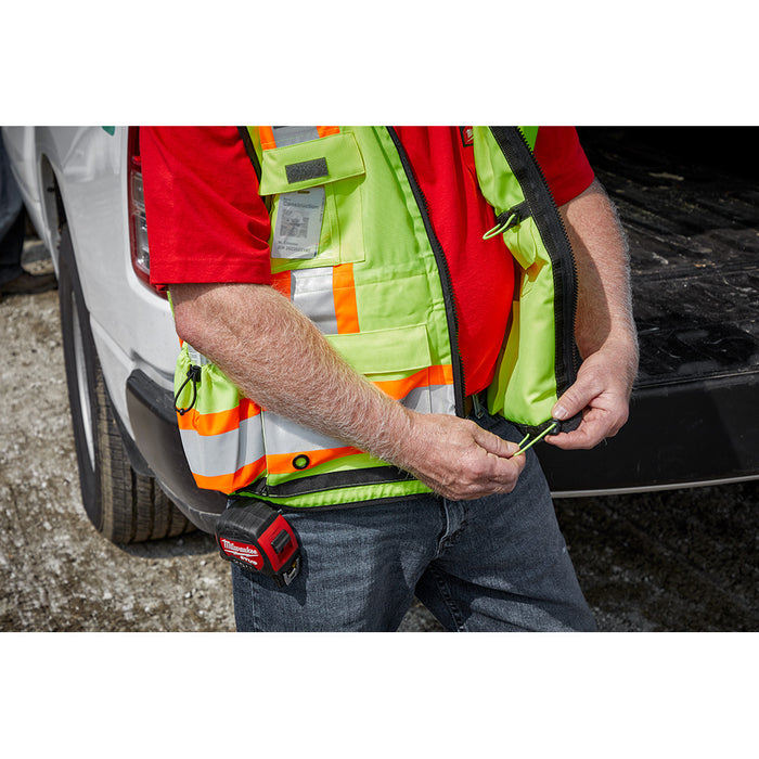 Milwaukee Class 2 Surveyor's High Visibility Safety Vest Yellow