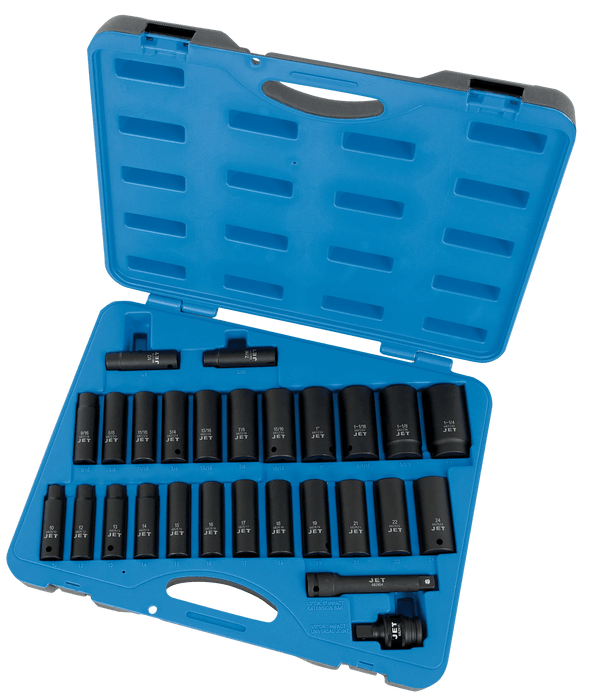 Jet 27 pc. 1/2" Drive 6-point Deep SAE/Metric Impact Socket Set