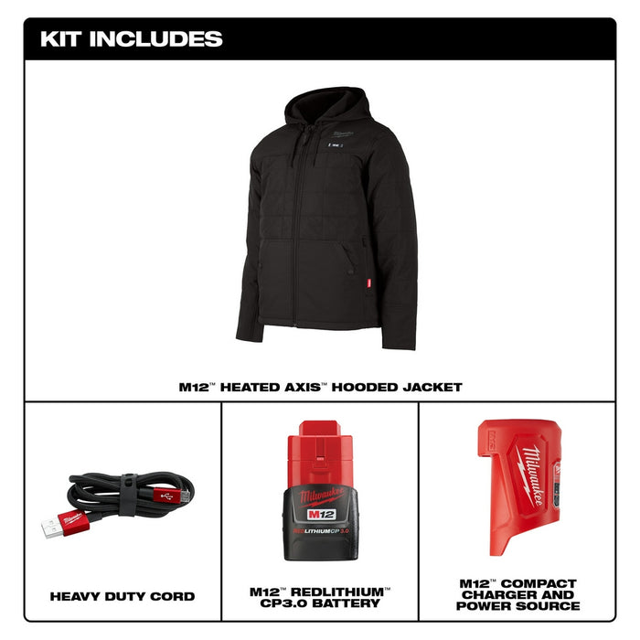 Milwaukee M12 Heated AXIS Hooded Jacket Kit