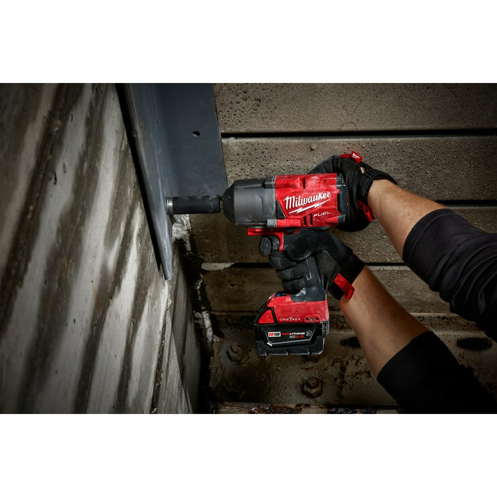 Milwaukee M18 FUEL Cordless 3/4" High Torque Impact Wrench Friction Ring Kit with 5.0 AH Resistant Batteries