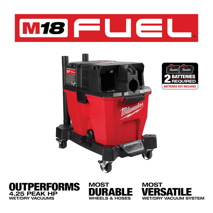 Milwaukee M18 FUEL 9 Gallon Dual-Battery Wet/Dry Vacuum - Tool Only