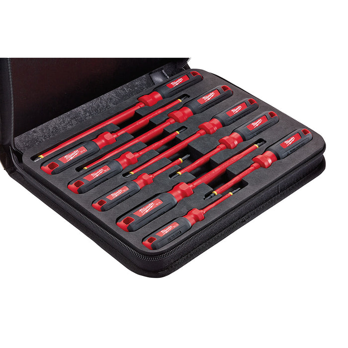 Milwaukee 10PC 1000V Insulated Screwdriver Set w/ EVA Foam Case