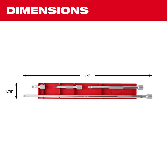 Milwaukee 4 pc. 1/4" Drive Extension Set