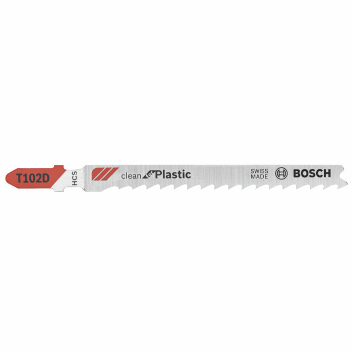 Bosch 3 pc. 4" 6 TPI Clean For Polypropylene T-Shank Jig Saw Blades