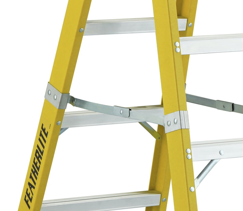 Featherlite Extra Heavy Duty 2-Way Fiberglass Step Ladder (Type 1A) - 8ft