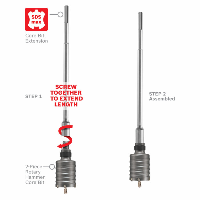 Bosch 18" SDS MAX® Core Bit Extensions