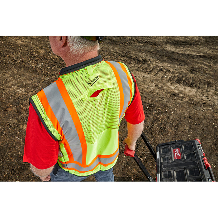 Milwaukee Class 2 Surveyor's High Visibility Safety Vest Yellow