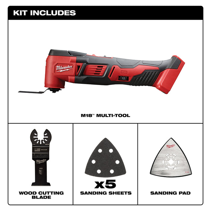 Milwaukee M18 Cordless Oscillating Multi-Tool - Tool Only