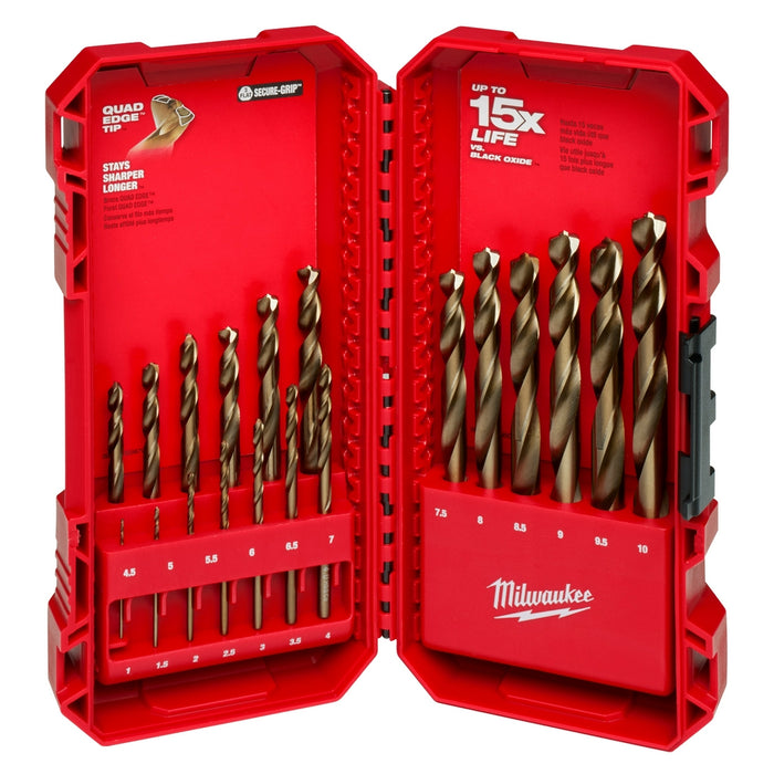 Milwaukee RED HELIX Cobalt Drill Bit Set - 19 pc.