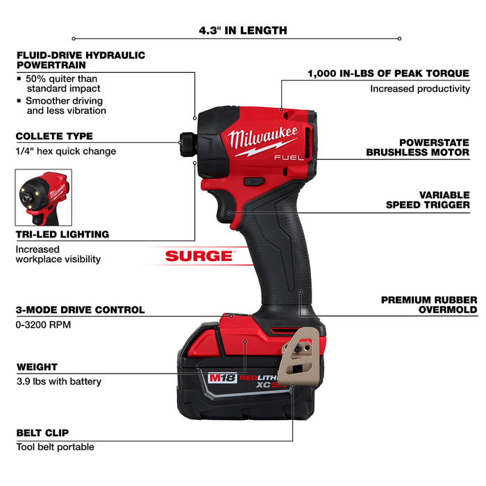 Milwaukee M18 FUEL 2-Tool Combo Kit