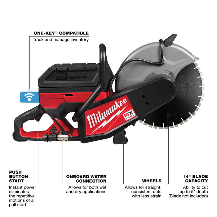 Milwaukee MX FUEL 14" Cut-Off Saw 2 Battery Kit