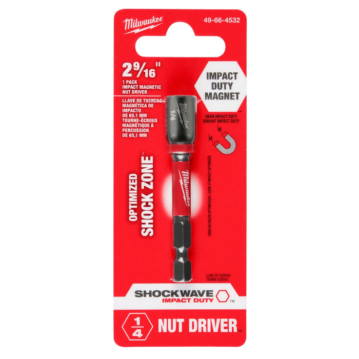 Milwaukee SHOCKWAVE Impact Duty 2-9/16" Magnetic Nut Drivers