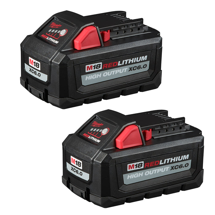 Milwaukee M18 REDLITHIUM HIGH OUTPUT XC 6.0Ah Battery - 2PK