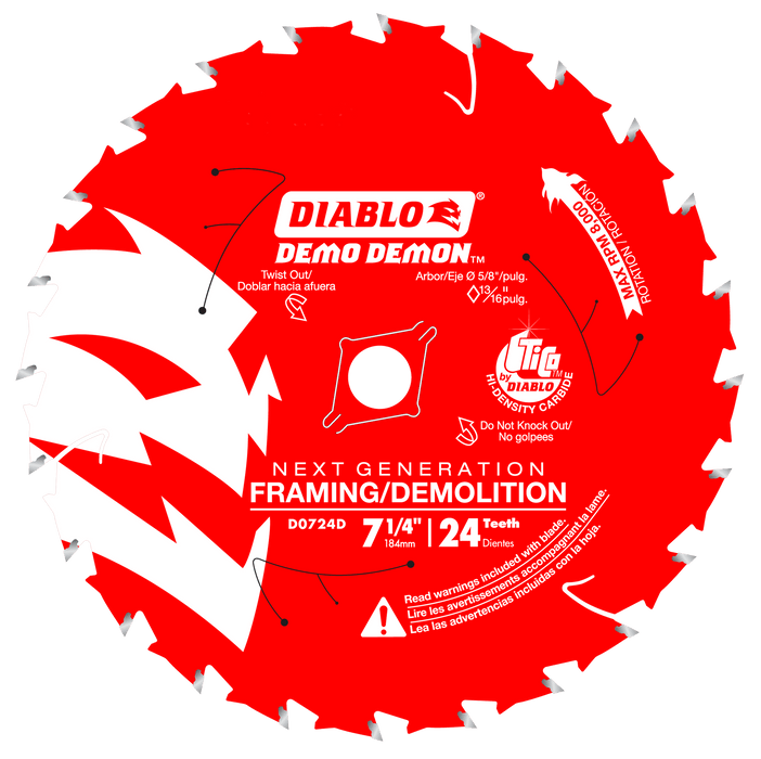 Diablo Demo Demon™ Framing/Demolition Saw Blade For Wood