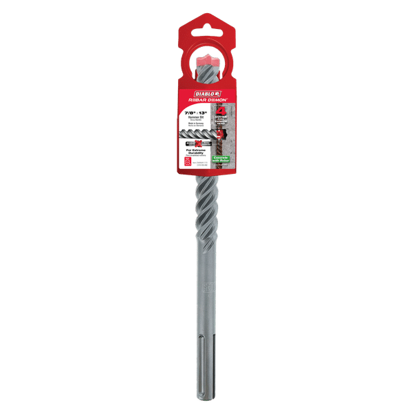 Diablo Rebar Demon™ SDS MAX 4-Cutter Carbide Tip Hammer Drill Bit