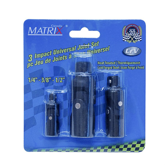 Tooltech 3 pc. Universal Joint Impact Socket Set