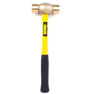 Tooltech Fiberglass Handle Brass Head Hammer