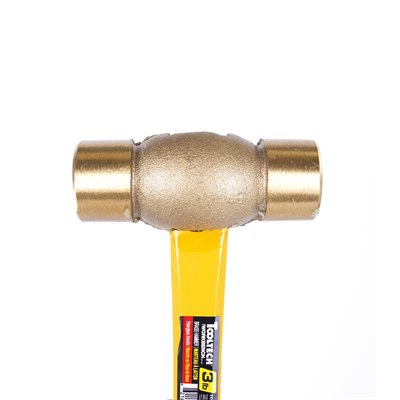 Tooltech Fiberglass Handle Brass Head Hammer