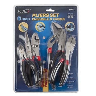 Tooltech Assorted Polished Head Pliers Set