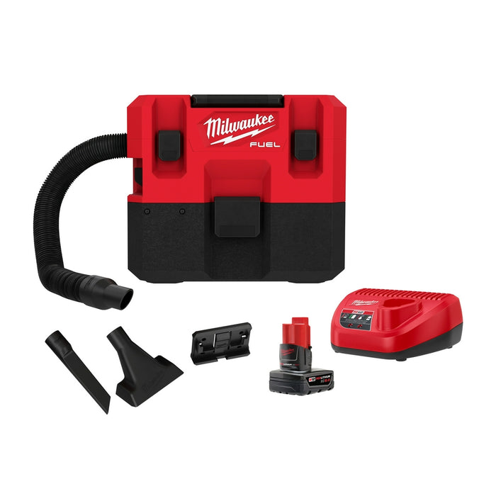 Milwaukee M12 FUEL Cordless 1.6 Gallon Wet/Dry Vacuum Kit