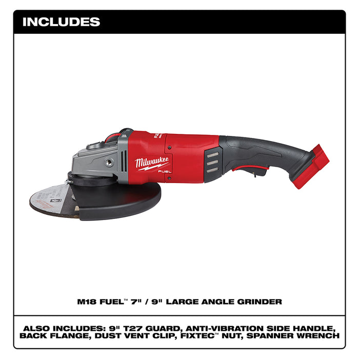 Milwaukee M18 FUEL Cordless 7" / 9" Large Angle Grinder  - Tool Only