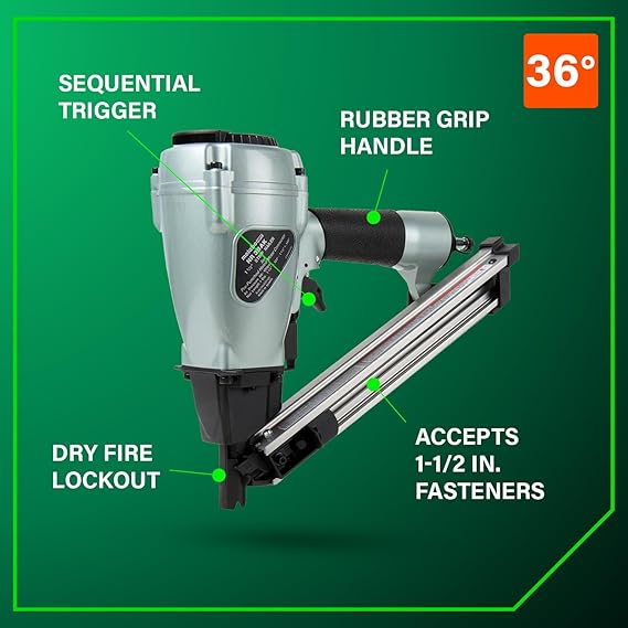 Metabo 36 Degree 1-1/2 Inch Strap-Tite Metal Connector Nailer