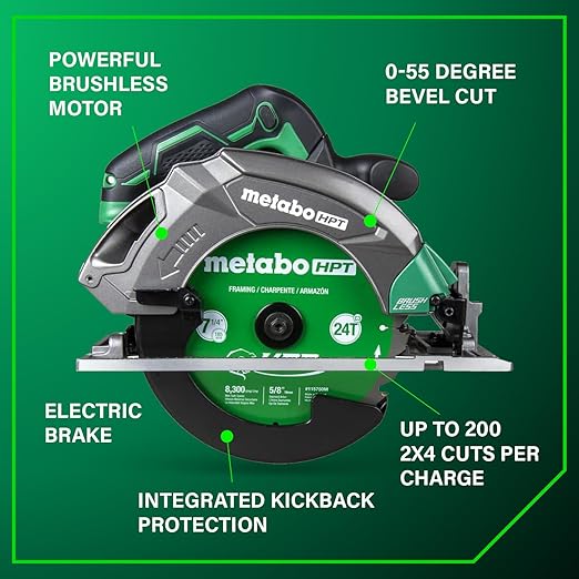 Metabo 18V MultiVolt 7-1/4 Inch Cordless Circular Saw - Tool Only