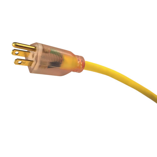 Voltec 12/3 SJTW Yellow Extension Cord w/ Lighted Ends