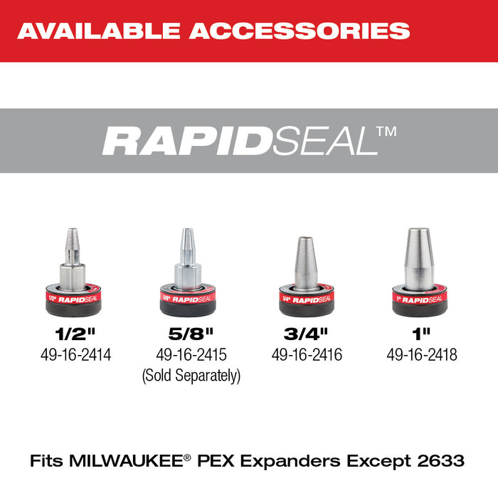 Milwaukee M12 FUEL Cordless ProPEX Expander w/ 1/2"-1" RAPID SEAL ProPEX Expander Heads  - Tool Only