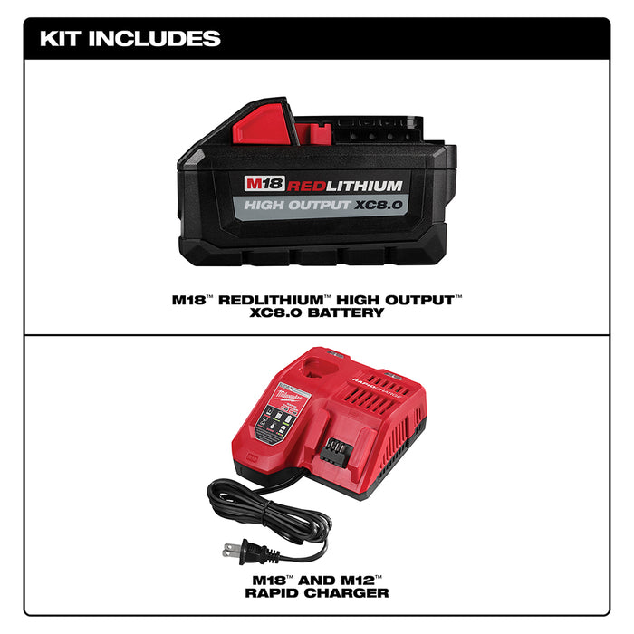 Milwaukee M18™ REDLITHIUM™ HIGH OUTPUT™ XC8.0 Starter Kit