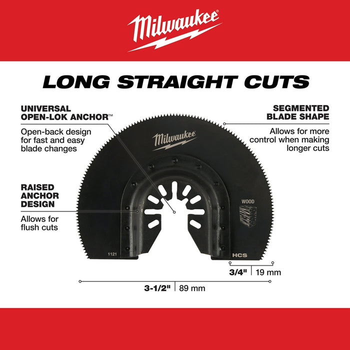 Milwaukee OPEN-LOK HCS Multi-Tool Wood Blades