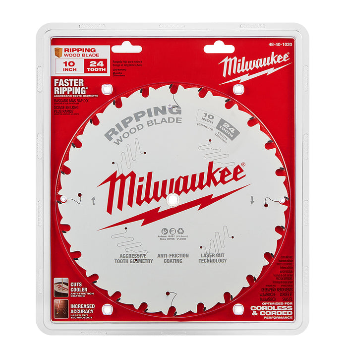 Milwaukee 10" x 24T Ripping Circular Saw Blade