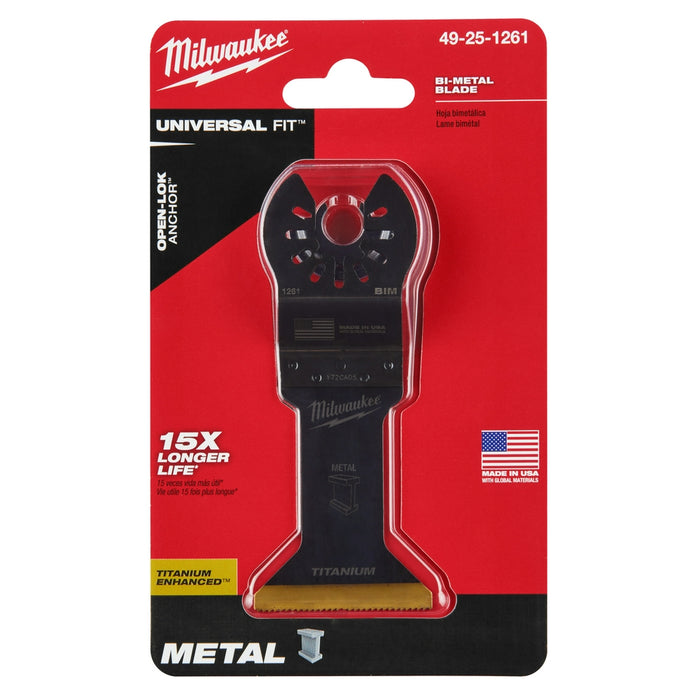 Milwaukee OPEN-LOK Titanium Enhanced Bi-Metal Metal Multi-Tool Blades