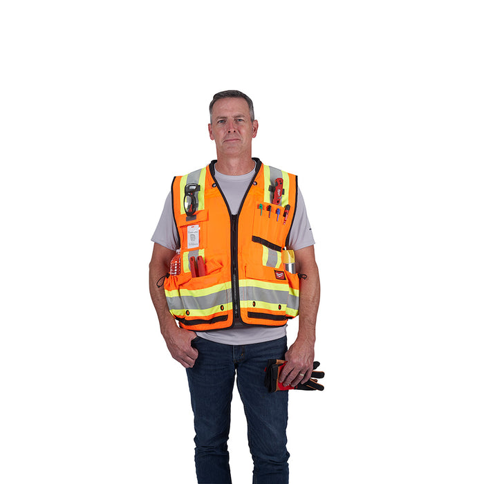 Milwaukee Class 2 Surveyor's High Visibility Orange Safety Vest