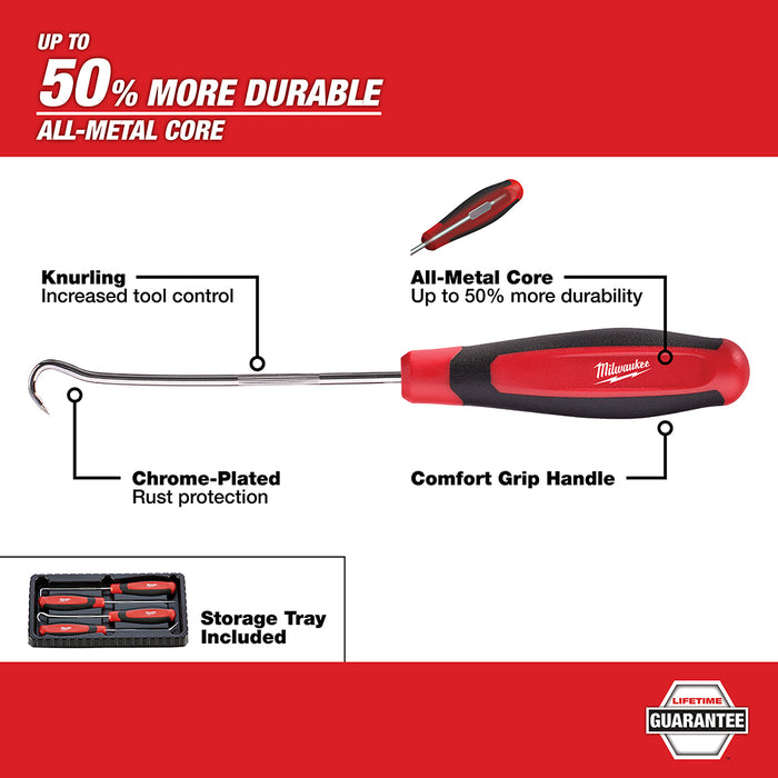 Milwaukee 4PC Hook & Pick Set