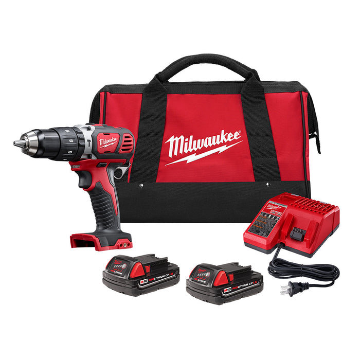 Milwaukee M18 Cordless Compact 1/2" Hammer Drill Driver Kit