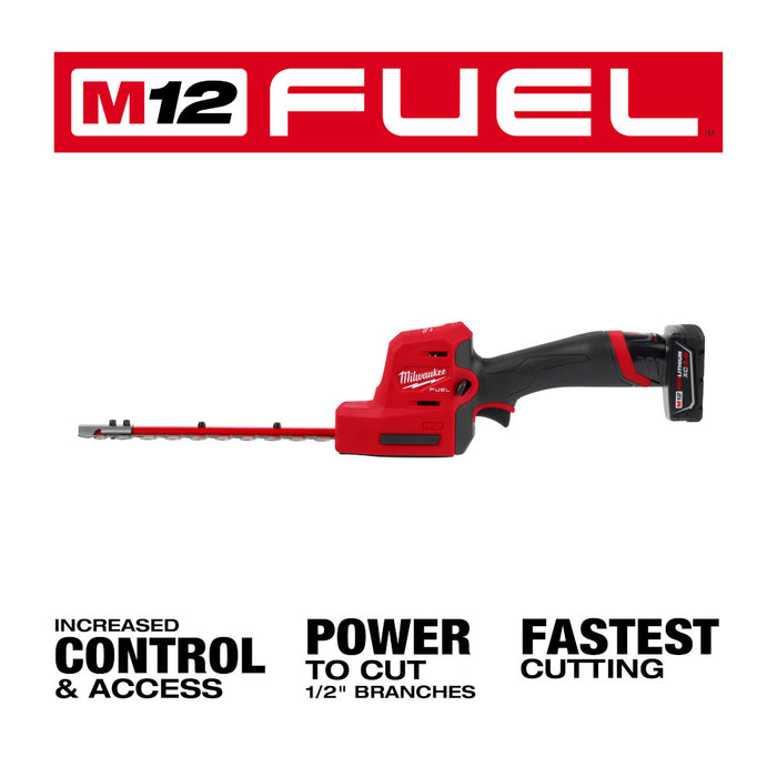 Milwaukee M12 FUEL 8" Hedge Trimmer Kit