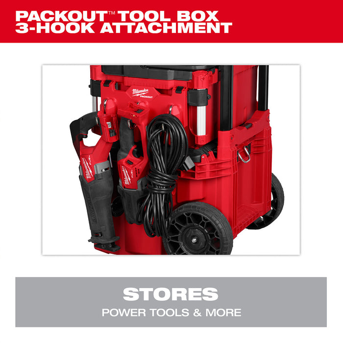 Milwaukee PACKOUT™ Tool Box 3-Hook Attachment